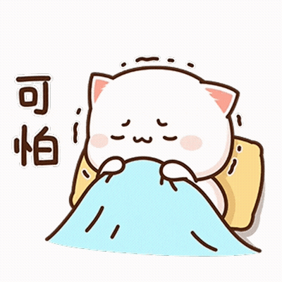 Cartoon Cat Laying In Bed Under Blanket With Pillow GIF