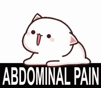 Cartoon Cat Laying On Back Abdominal Pain GIF