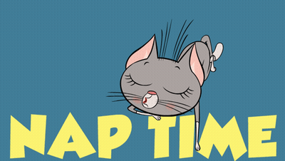 Cartoon Cat Laying On Back Nap Time GIF