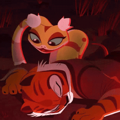 Cartoon Cat Laying On Top Of Another Cat GIF