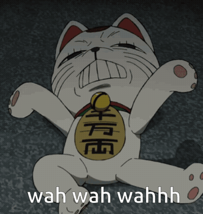 Cartoon Cat Lying Down Wah Wah Wahh GIF
