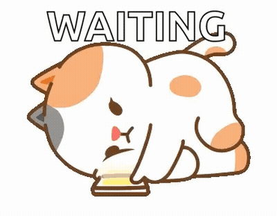 Cartoon Cat Lying On Back Waiting GIF