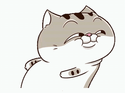 Cartoon Cat Making Face Eyes Closed GIF