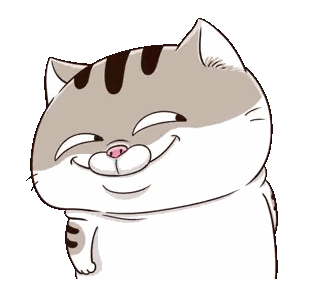 Cartoon Cat Making Funny Face Sticker