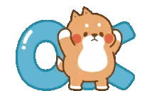 Cartoon Cat Next To Letter O Sticker