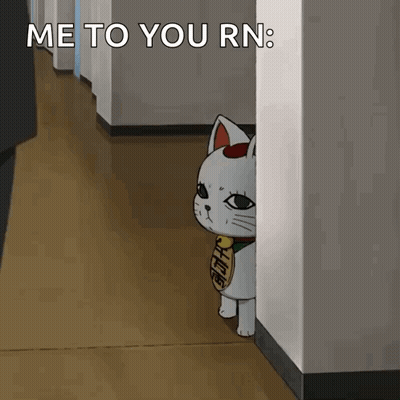 Cartoon Cat Peeking Saying Me To You GIF