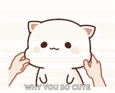Cartoon Cat Petted Why You So Cute GIF