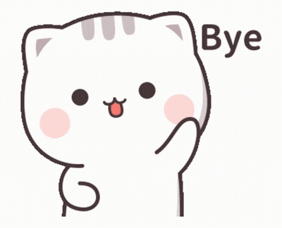 Cartoon Cat Saying Bye With Finger GIF