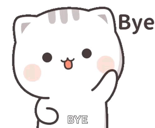 Cartoon Cat Saying Bye With Hand GIF