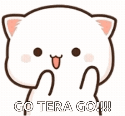 Cartoon Cat Saying Go Tera Go GIF