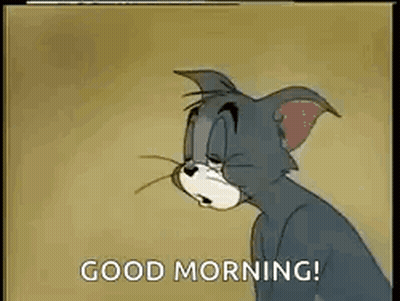 Cartoon Cat Saying Good Morning GIF