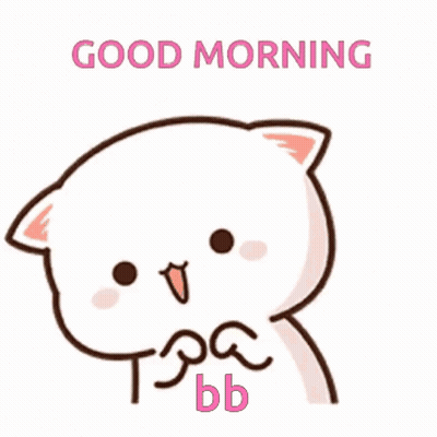 Cartoon Cat Saying Good Morning BB GIF