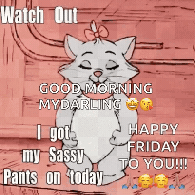 Cartoon Cat Saying Good Morning GIF