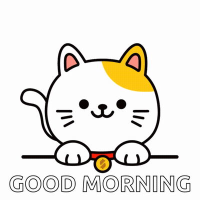Cartoon Cat Saying Good Morning GIF
