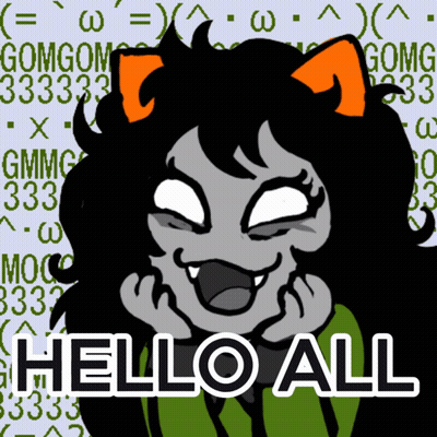 Cartoon Cat Saying Hello All GIF
