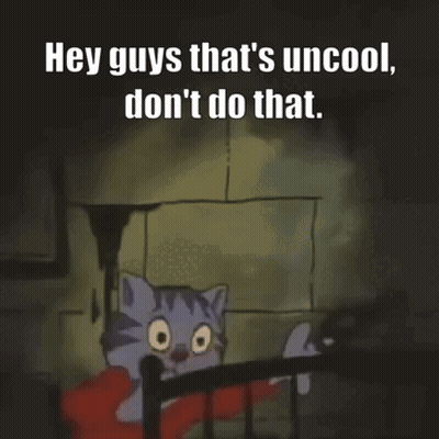 Cartoon Cat Saying Hey Guys Don't Do That GIF