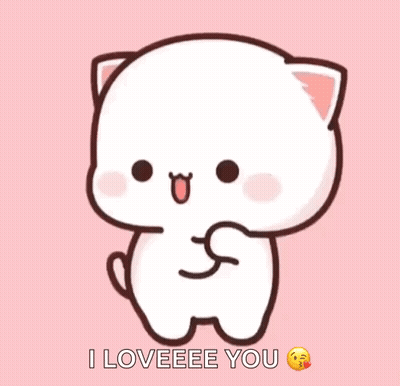 Cartoon Cat Saying I Love You GIF