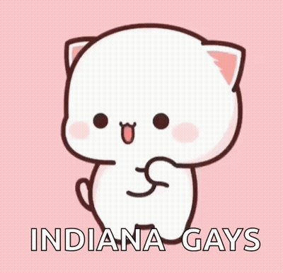 Cartoon Cat Saying Indiana Gays GIF