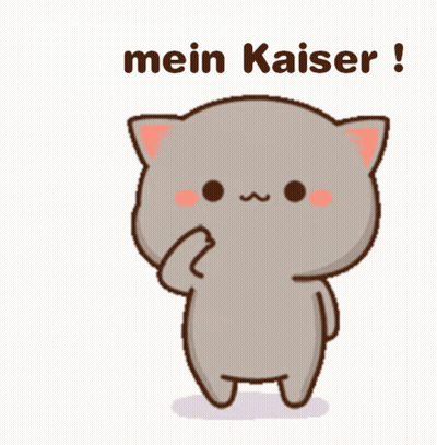 Cartoon Cat Saying Mein Kaiser GIF