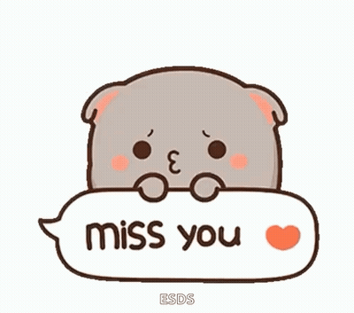 Cartoon Cat Saying Miss You With Heart GIF