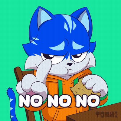 Cartoon Cat Saying No No No GIF