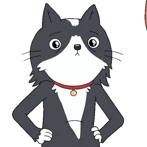Cartoon Cat Saying Oh Fuck
