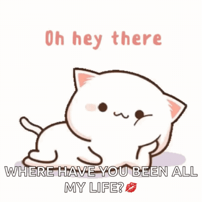 Cartoon Cat Saying Oh Hey There GIF