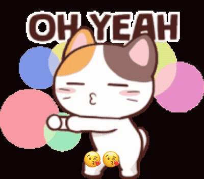 Cartoon Cat Saying Oh Yeah GIF