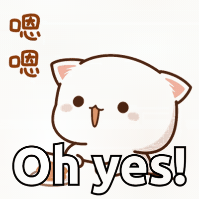 Cartoon Cat Saying Oh Yes In Foreign Language GIF