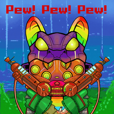 Cartoon Cat Saying Pew Pew Pew GIF