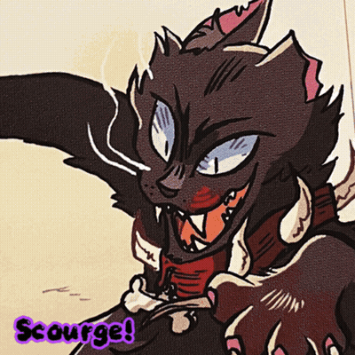 Cartoon Cat Saying Scourge GIF