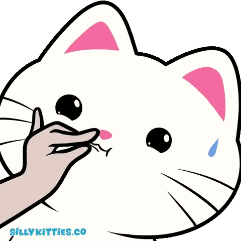 Cartoon Cat Saying Shut Up Sticker