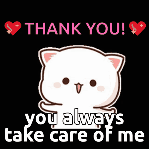 Cartoon Cat Saying Thank You GIF