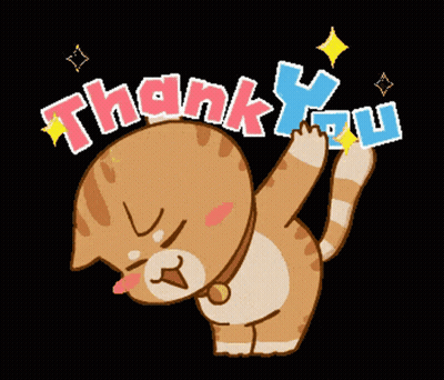 Cartoon Cat Saying Thank You GIF