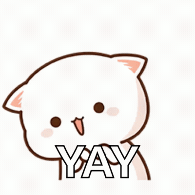 Cartoon Cat Saying Yay GIF