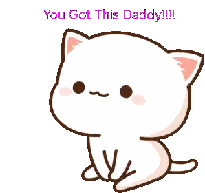 Cartoon Cat Saying You Got This Daddy Sticker