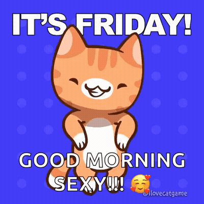 Cartoon Cat Says Friday Good Morning Sexy GIF