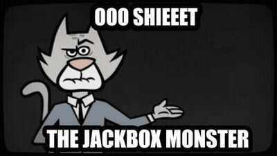 Cartoon Cat Says Jackbox Monster GIF