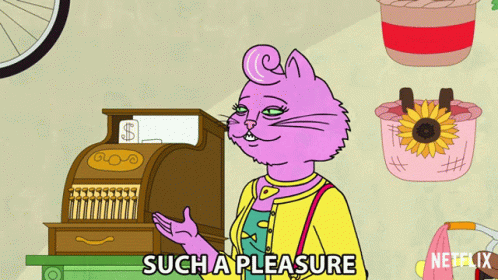 Cartoon Cat Says Such A Pleasure GIF