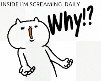 Cartoon Cat Screaming Inside I'm Screaming Daily Why GIF