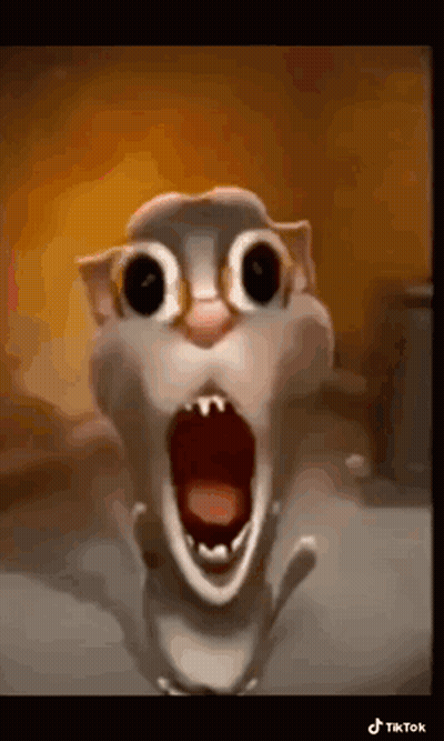Cartoon Cat Screaming With Mouth Open GIF