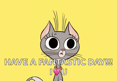 Cartoon Cat Screaming Yey It's Friday GIF
