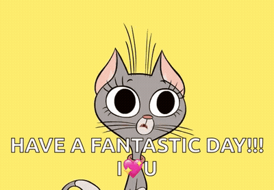 Cartoon Cat Screaming Yey Its Friday GIF