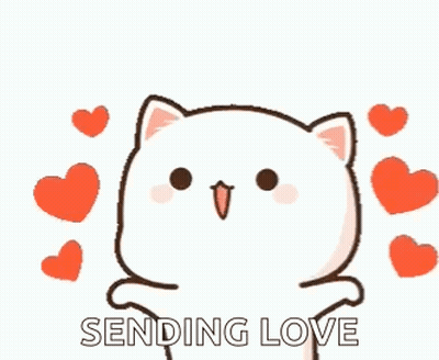 Cartoon Cat Sending Love GIF