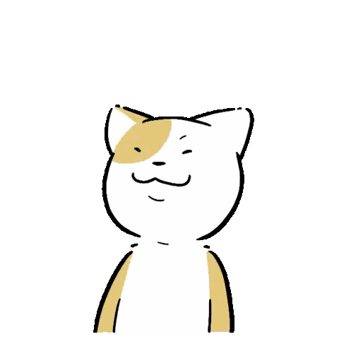 Cartoon Cat Showing Fangs Sticker