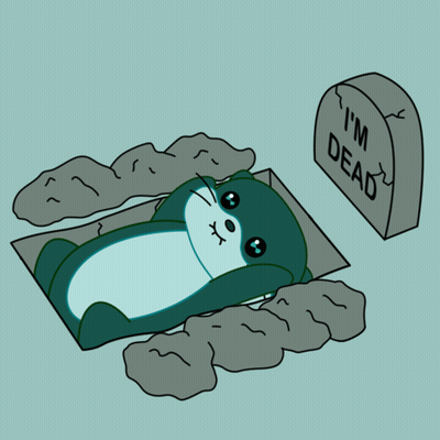 Cartoon Cat Sitting In Grass Ive Got A Secret GIF