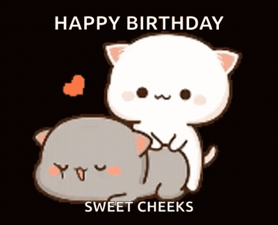 Cartoon Cat Sitting On Another Cat's Back GIF