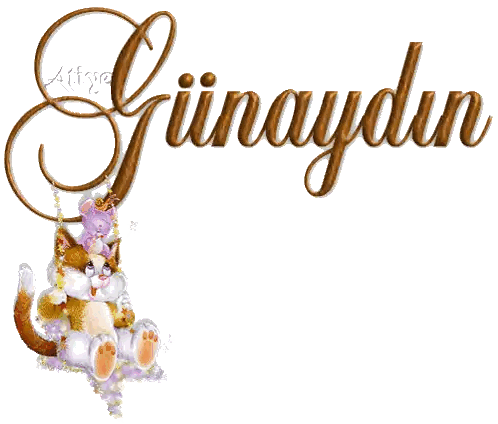 Cartoon Cat Sitting On Swing Gunaydin Sticker