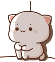 Cartoon Cat Sitting On Wall Sticker