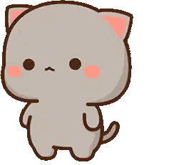 Cartoon Cat Sitting Pointing Sticker
